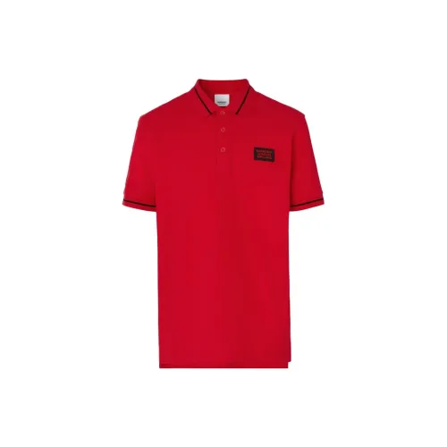 Burberry Polo Shirts Men Red