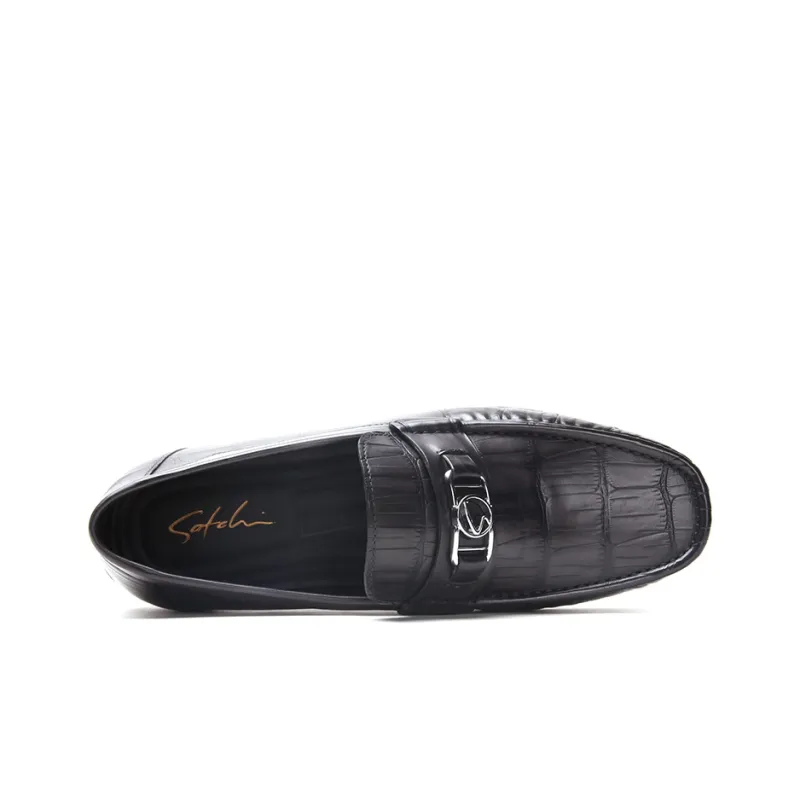 Satchi Casual Leather Shoes Men's Black-3