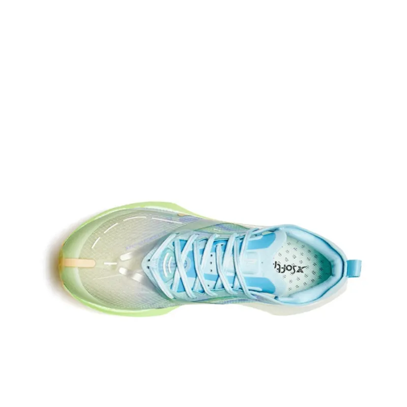 XTEP Shock Absorbing Spins 10.0 Pro Anti Slip And Wear Resistant Breathable Low Top Running Shoes Men's Green Blue-2