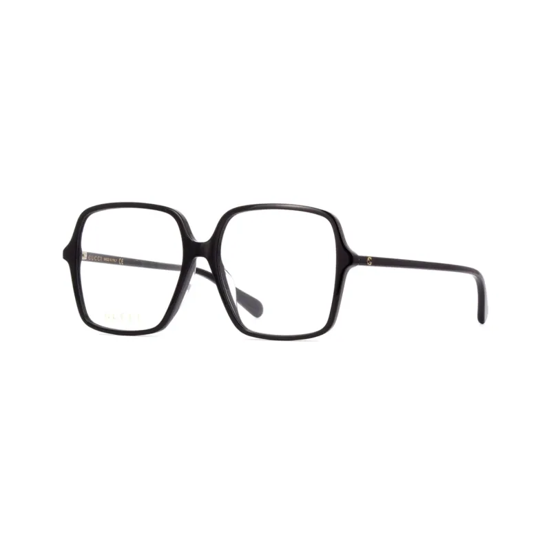 GUCCI Plate Frame Irregular Shape Eyeglass Frames Unisex Black-0