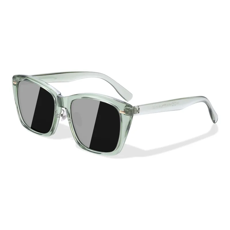 PULAIS TR/Memory Plastic Square Sunglasses Unisex-4