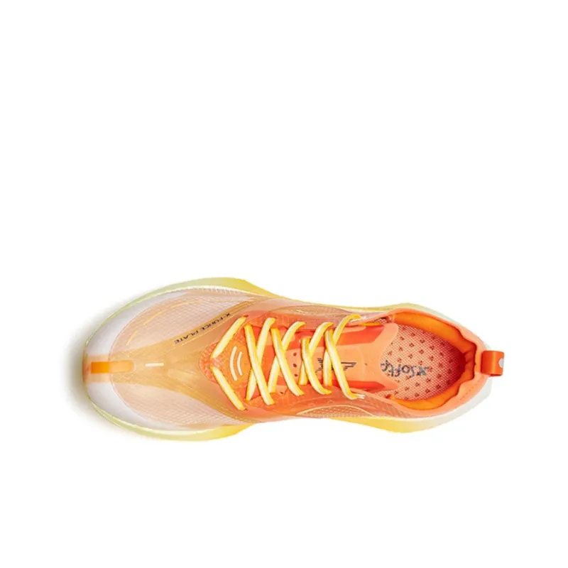 XTEP Shock Absorbing Spins 10.0 Pro Anti Slip Wear Resistant Low Top Running Shoes Men's Orange Yellow-2