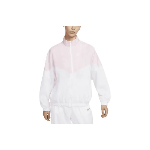 Nike Sportswear Essential Windrunner Women's Woven Jacket 'White/Pink'