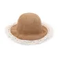 Small Lace Trims Straw Woven Cap-Kids'