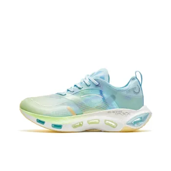 XTEP Shock Absorbing Spins 10.0 Pro Anti Slip And Wear Resistant Breathable Low Top Running Shoes Men's Green Blue