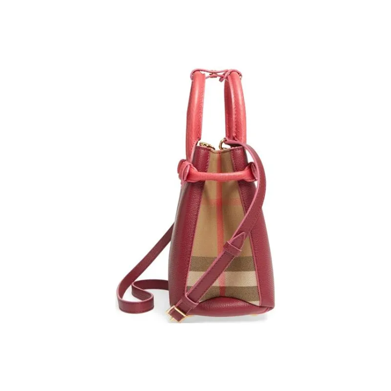 Burberry Calfskin Shoulder Bag Crossbody Bag Handbag Small Size Women's Berry Pink-2