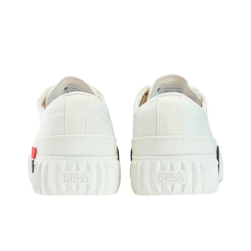 FILA Gear Slip Resistant Cushioning Low Top Skateboard Shoes Men's White-2
