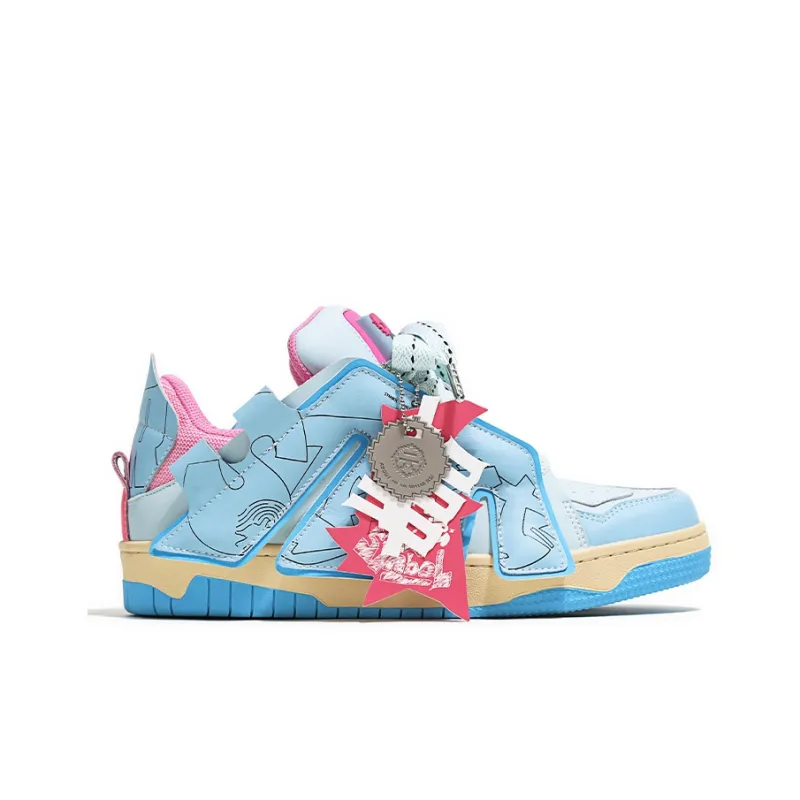 ADCDAVINCI Wheat Whirlwind Series ADCDAVINCI Skateboard Shoes Unisex Blue Pink-2