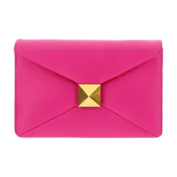 Valentino GARAVANI Calfskin Handheld Crossbody Bag Shoulder Bag Women's Pink