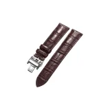 Brown with Brown Stitching-Silver-Tone Buckle