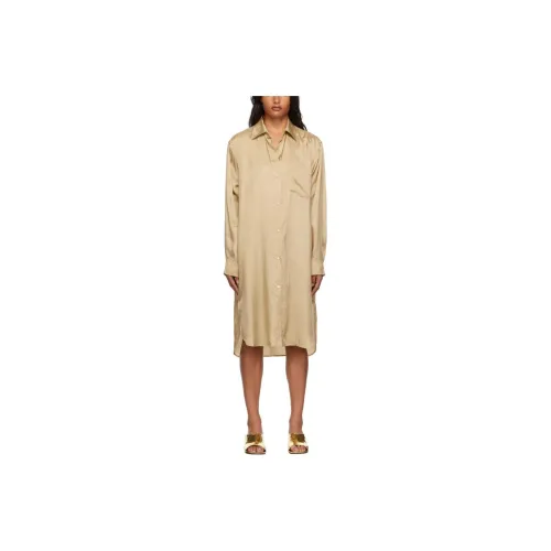 STAND STUDIO Long-Sleeved Dresses Women's Khaki