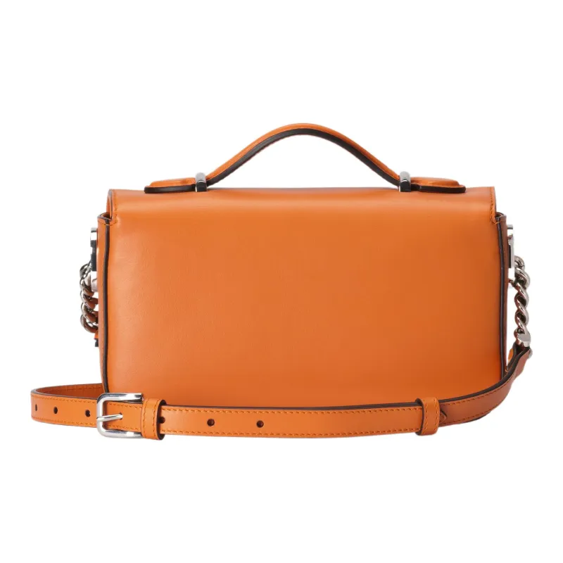 GUCCI Leather Handbag, Shoulder Bag, Crossbody Bag Mini Women's Orange-2