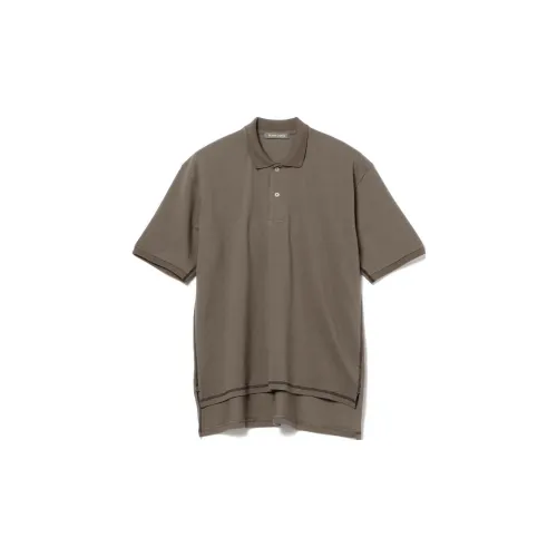 Beams Polo Shirts Men Charcoal Brown