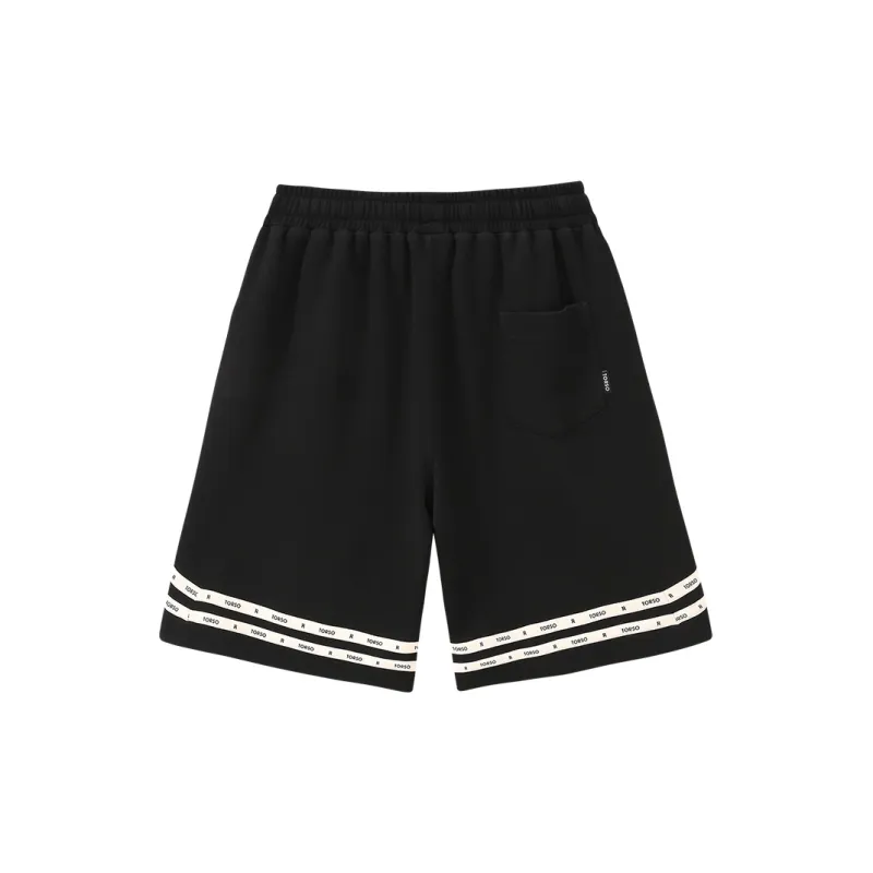 Torso Casual Shorts Men Black-1