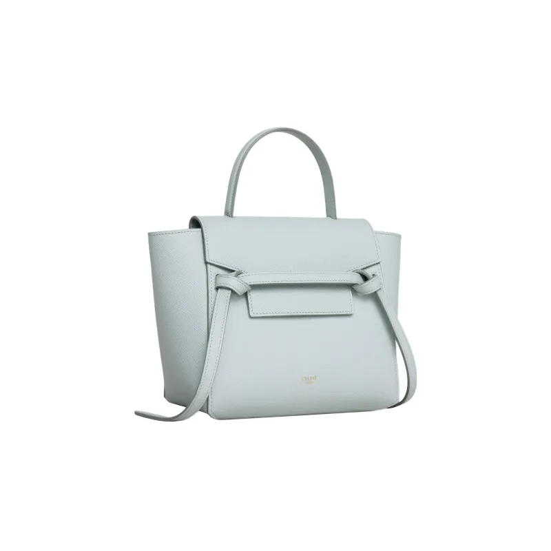 CELINE Grained Calfskin Catfish Bag Handbag Shoulder Bag Crossbody Bag Fanny Pack Women's Light Blue-1
