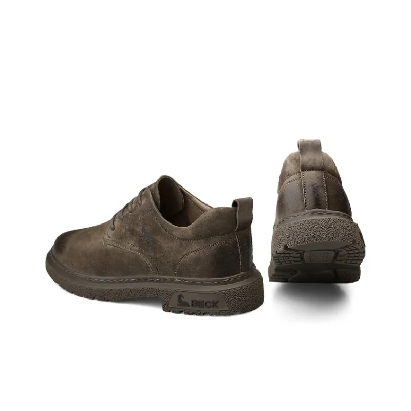 BECK Casual Leather Shoes Men's Khaki Sand-3