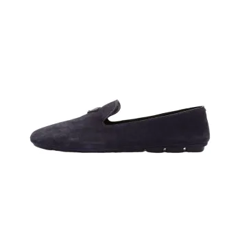 PRADA Logo-plaque Suede Driving Shoes