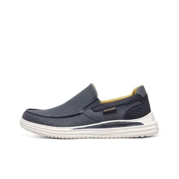 Skechers Proven Anti-Slip Wear-Resistant Low-Top Casual Shoes Men's Marine Blue