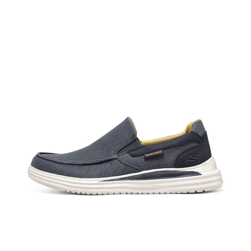 Skechers Proven Anti-Slip Wear-Resistant Low-Top Casual Shoes Men's Marine Blue-0