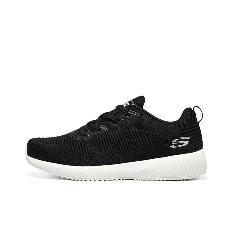 Skechers Squad Shock Absorbers Slip Resistant, Abrasion Resistant, Lightweight Low Top Casual Shoes Men's Black White-0