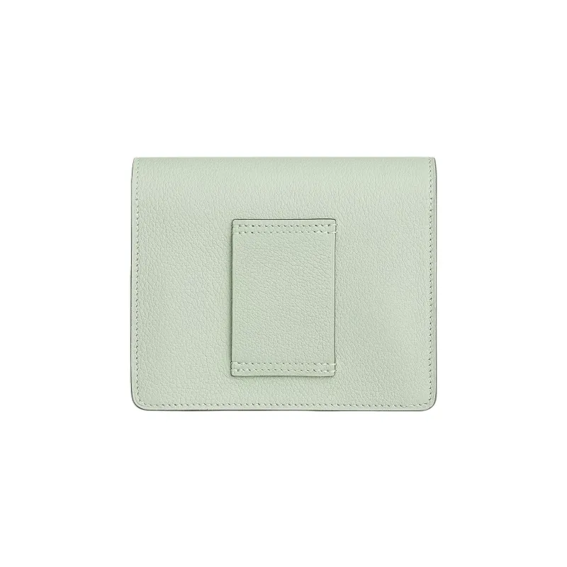 HERMES Roulis Evercolor Calfskin Pig Nose Coin Purse, Card Holder, Fanny Pack, Wallet Women's 0S Vert Fizz Bubble Green-4