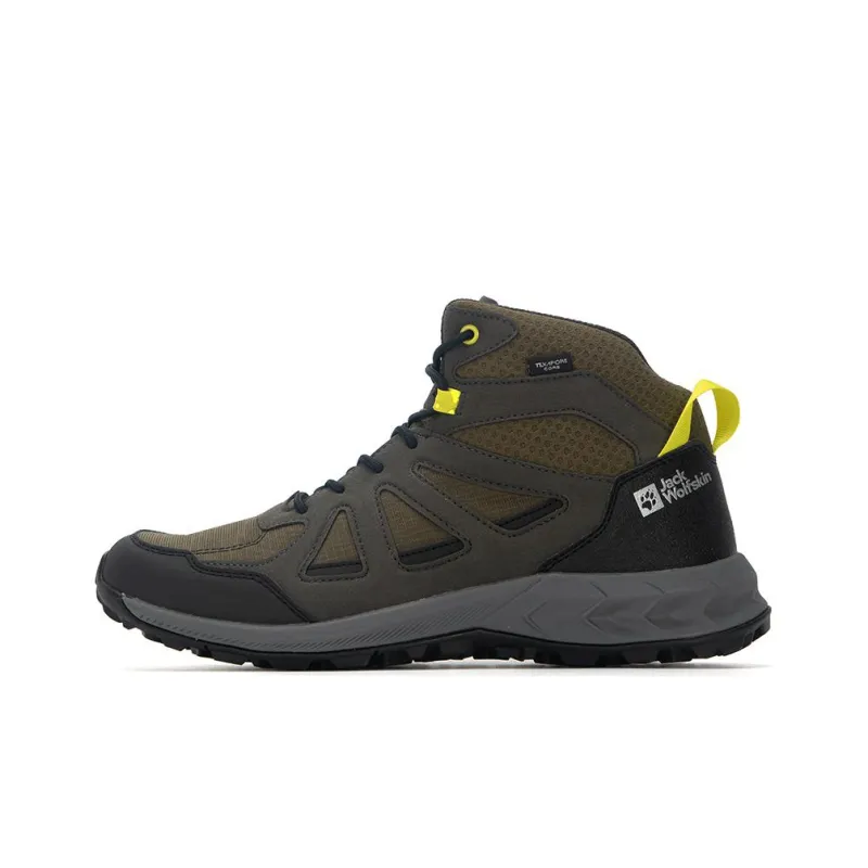 Jack Wolfskin Woodland 2 Texapore Mid Cushioning Anti-Slip And Wear-Resistant Mid-Top Outdoor Shoes Men's-0