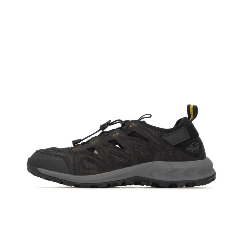 Jack Wolfskin Woodland 2 Hybrid Low Outdoor Shoes Men's Gray Yellow-0