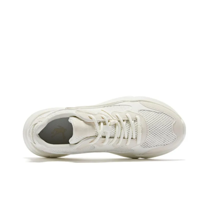 QIAODAN Wear Resistant Slip Resistant Low Top Sports Casual Shoes Men's Antique Porcelain White-2