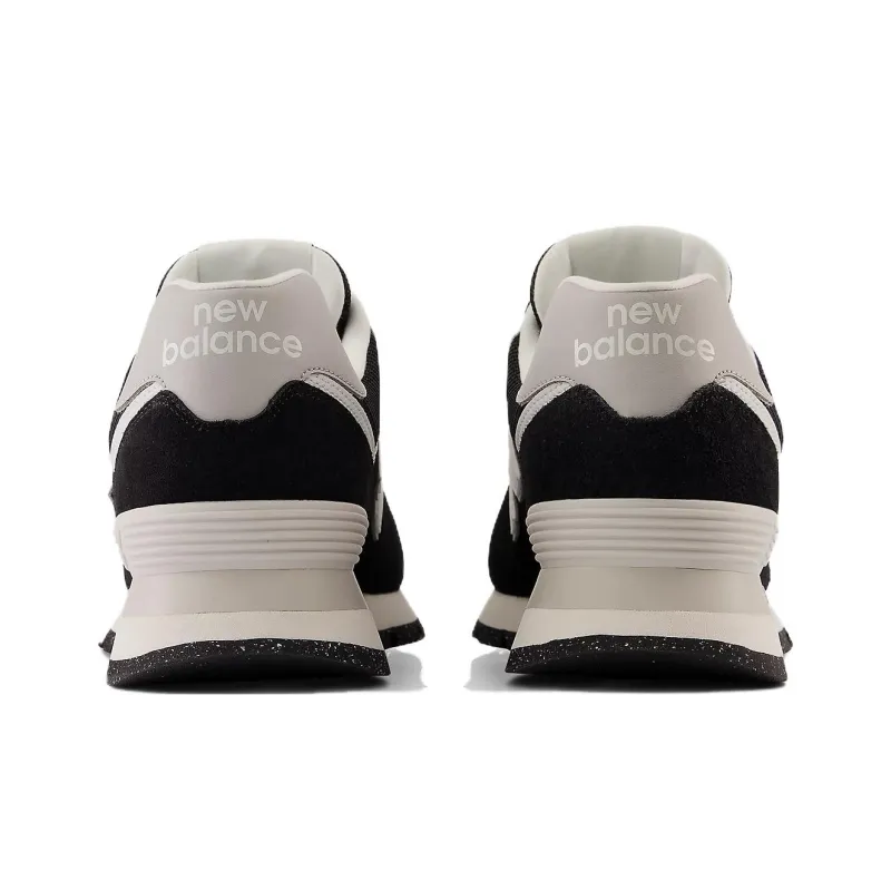 New Balance NB 574 Anti-Slip And Wear-Resistant Support Low-Top Casual Running Shoes Unisex Black White-4