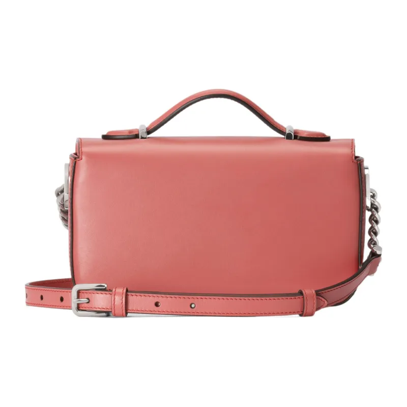 GUCCI Leather Handbag Shoulder Bag Crossbody Bag Mini Women's Pink-3