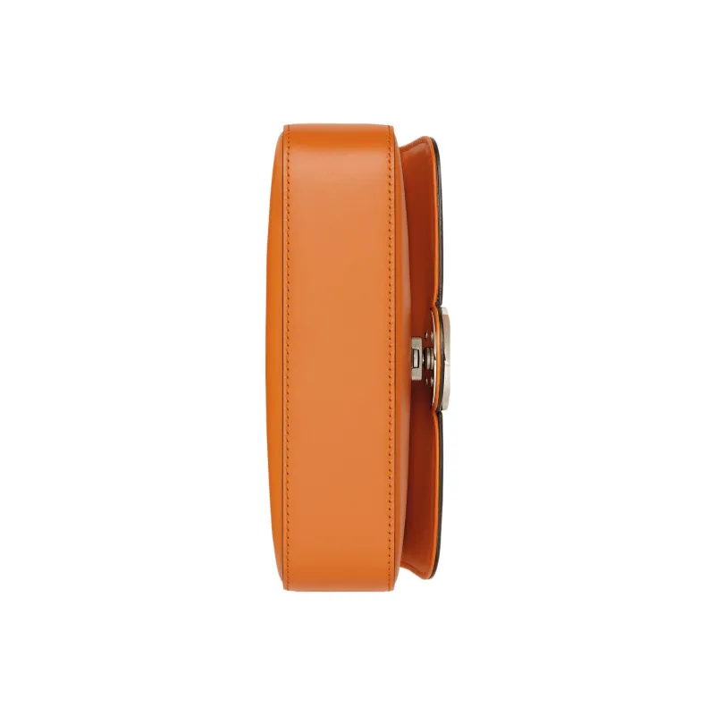 GUCCI Leather Handbag, Shoulder Bag, Crossbody Bag Mini Women's Orange-6