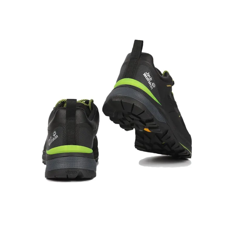 Jack Wolfskin Cushioning Anti Slip And Wear Resistant Low Top Outdoor Shoes Men's Black Green-3