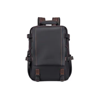 Slazenger Top Grain Cow Leather Backpack Regular Men's Black
