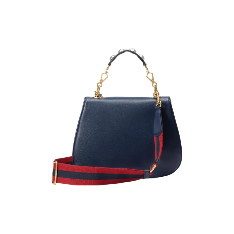 GUCCI Blondie Leather Shoulder Bag, Crossbody Bag, Handbag Small Size Women's Blue-2