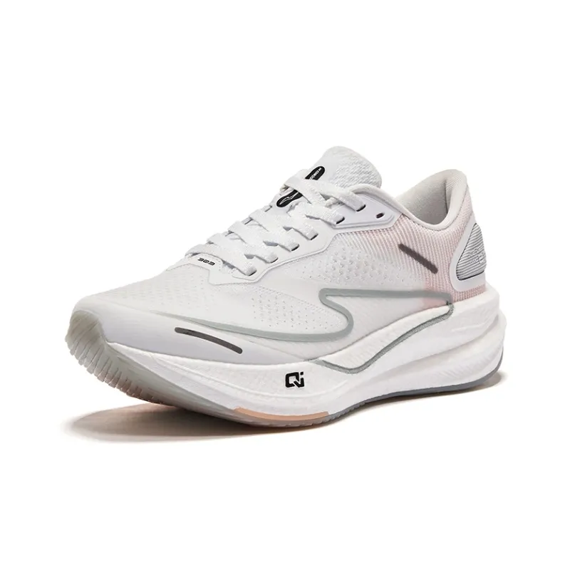 Erke Dust 2.0 Cushioning, Slip Resistant, And Abrasion Resistant Low Top Running Shoes Women's White Pink-2