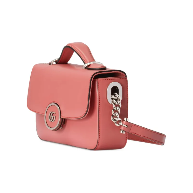 GUCCI Leather Handbag Shoulder Bag Crossbody Bag Mini Women's Pink-2