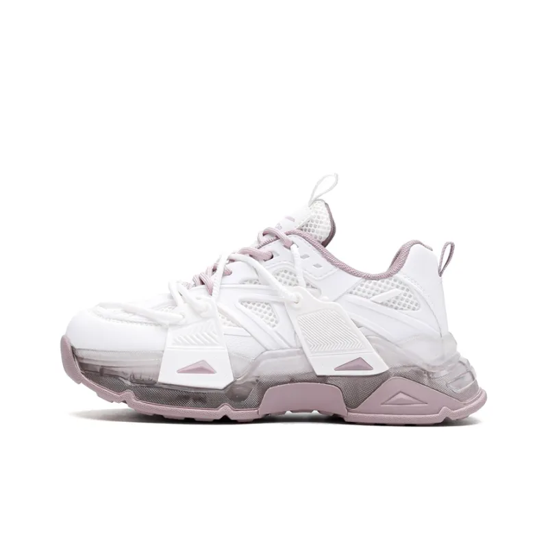 Warrior Cushioning, Wear Resistant Low Top Casual Shoes Women's White Purple-0