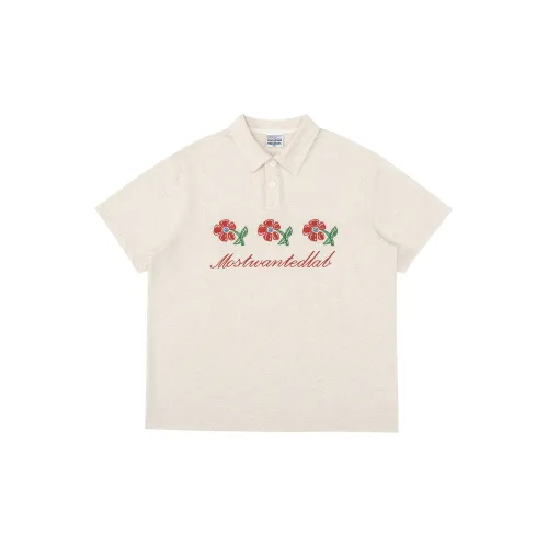 MostwantedLab Vintage Flower T-Shirts Unisex Greige