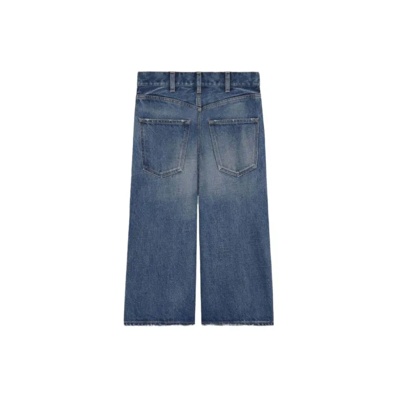 CELINE Denim Shorts Women's Blue-1