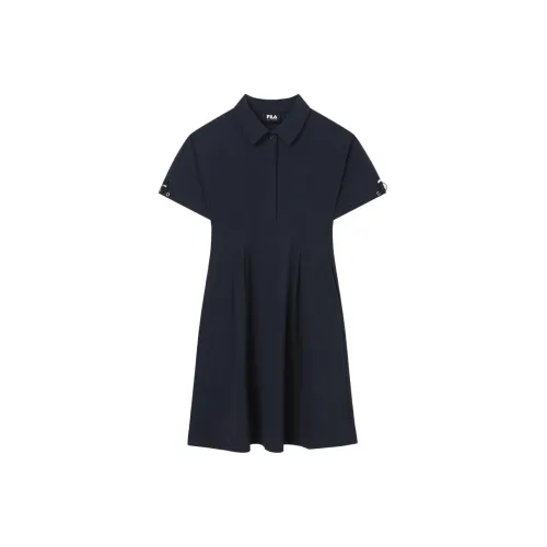 FILA Short-Sleeved Dresses Women's Navy Blue