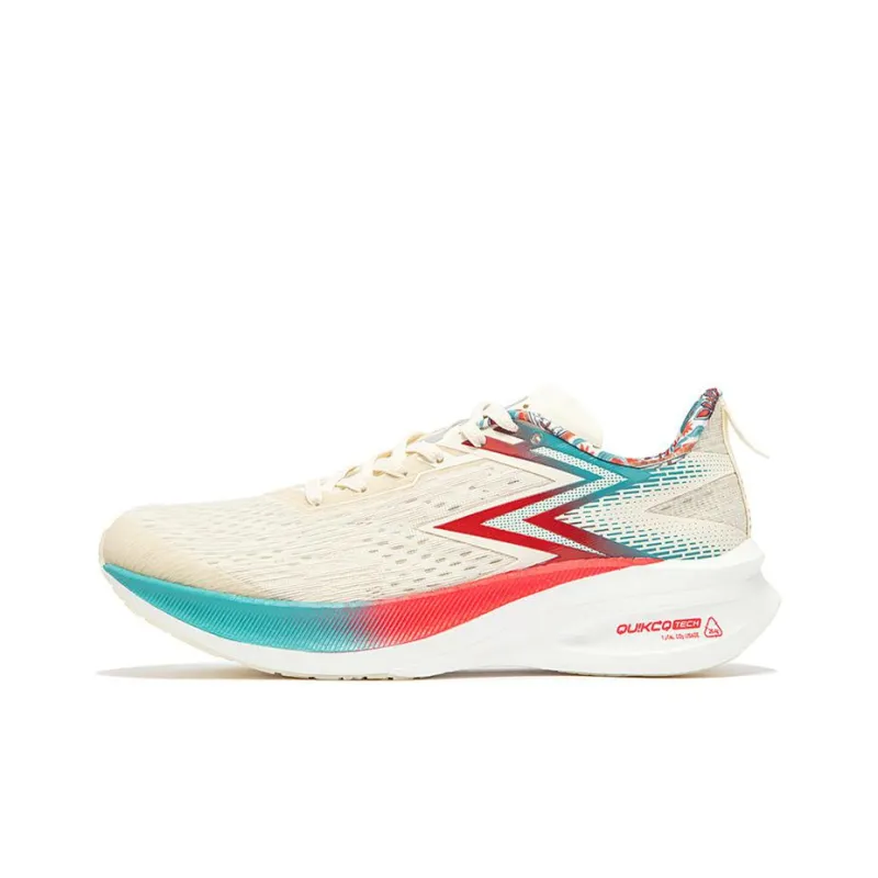 361° Flying ET Anti-Slip Wear-Resistant Breathable Rebound Low-Top Running Shoes Men's Beige Green-0