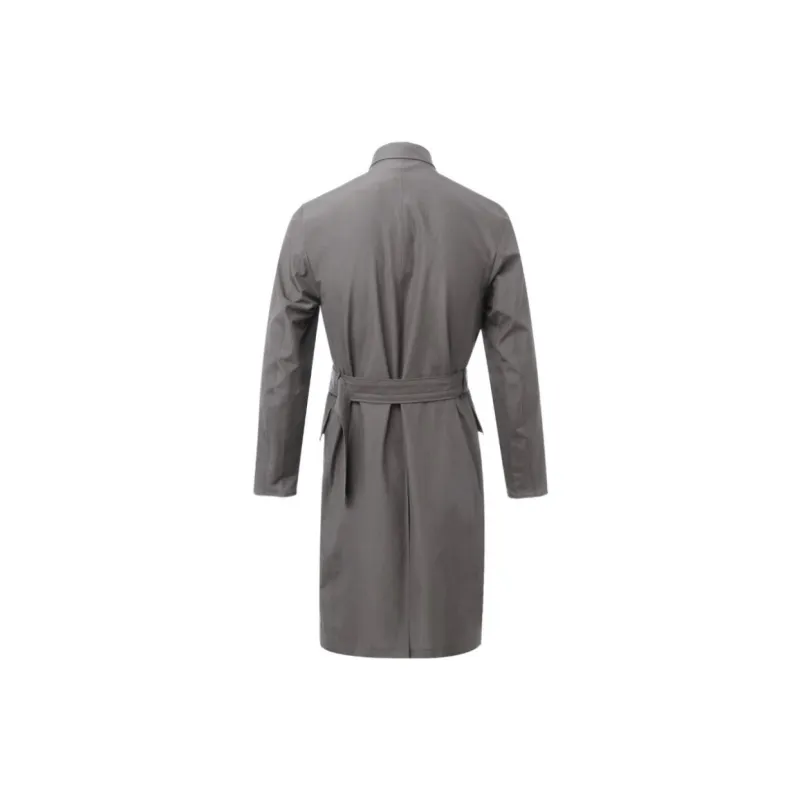 Burberry Trench Coats Men Gray-1