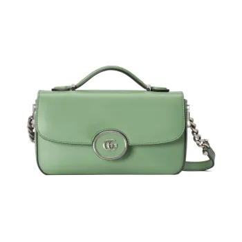 GUCCI Leather Handbag Shoulder Bag Crossbody Bag Mini Women's Green