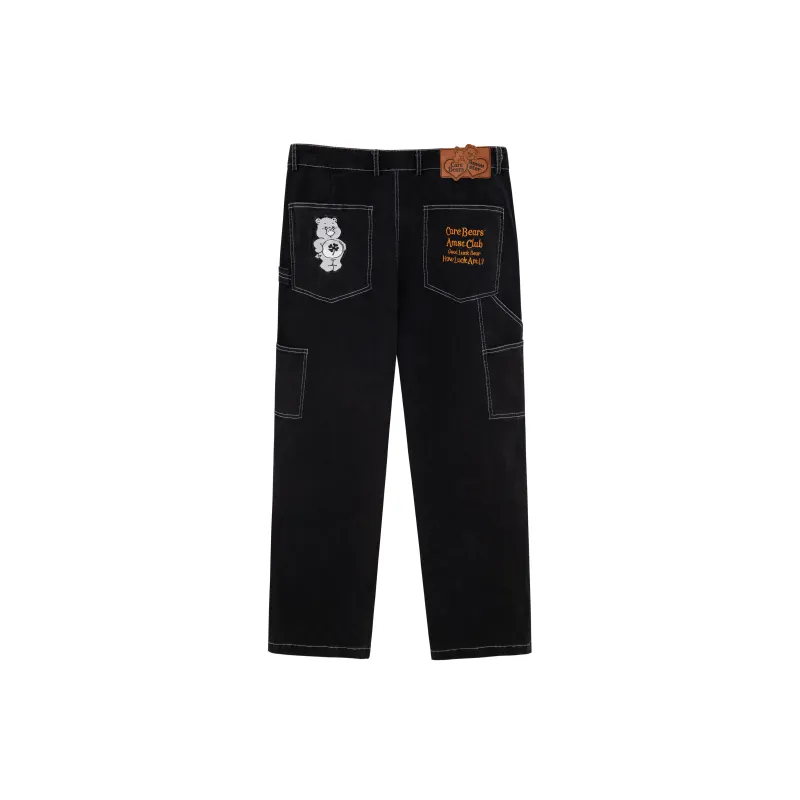 Carebears X AMONSTER Casual Pants Unisex Washed Black-1
