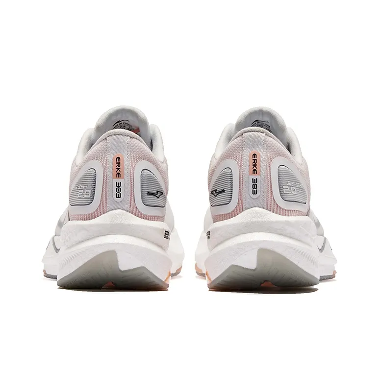Erke Dust 2.0 Cushioning, Slip Resistant, And Abrasion Resistant Low Top Running Shoes Women's White Pink-3