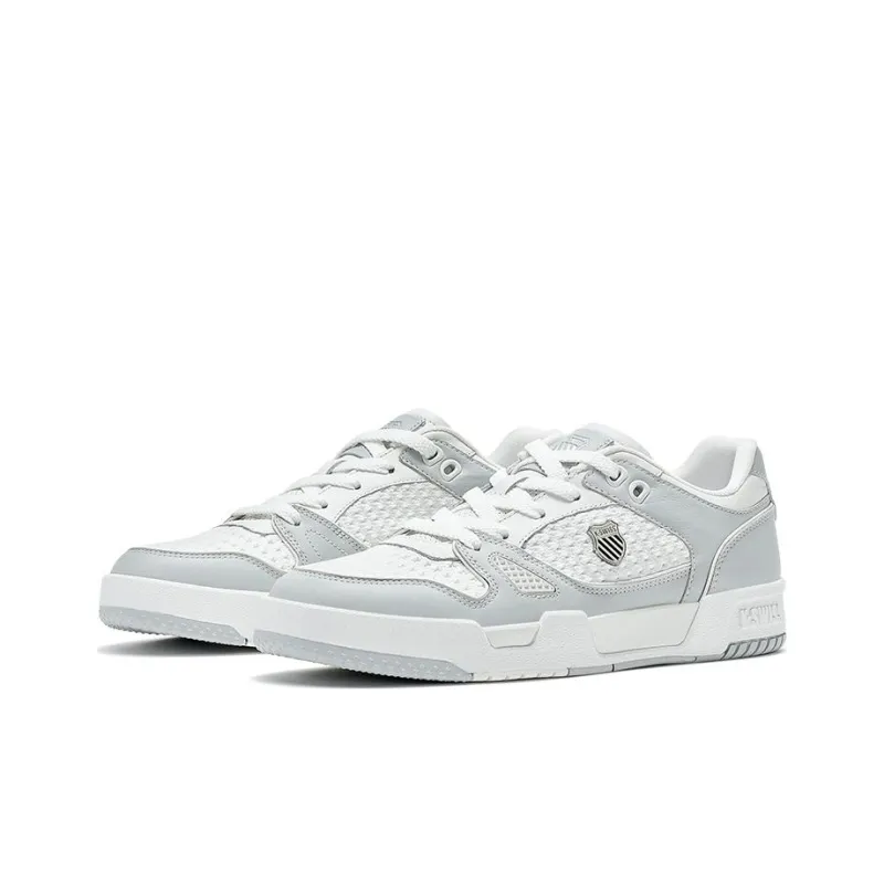 KSWISS Grancourt Slip Resistant, Abrasion Resistant, Lightweight Low Top Skateboard Shoes Men's White Gray-2