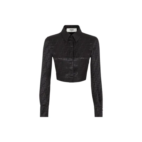 FENDI Crop Tops Women's Black