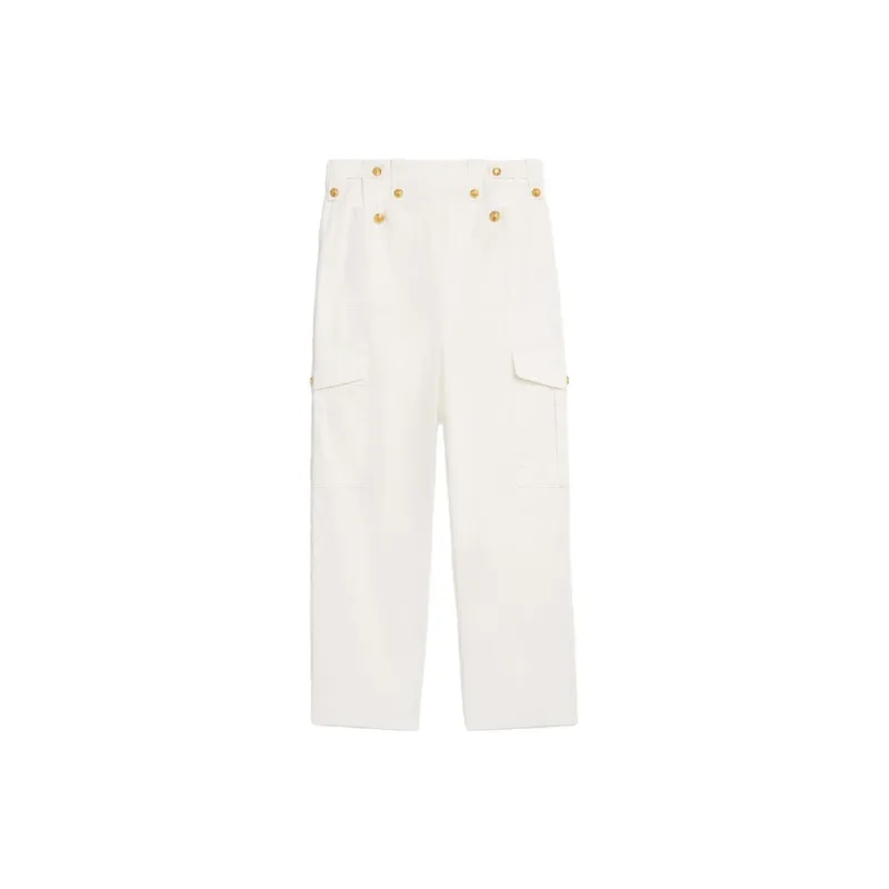 CELINE Cargo Pants Women's Ecru-1