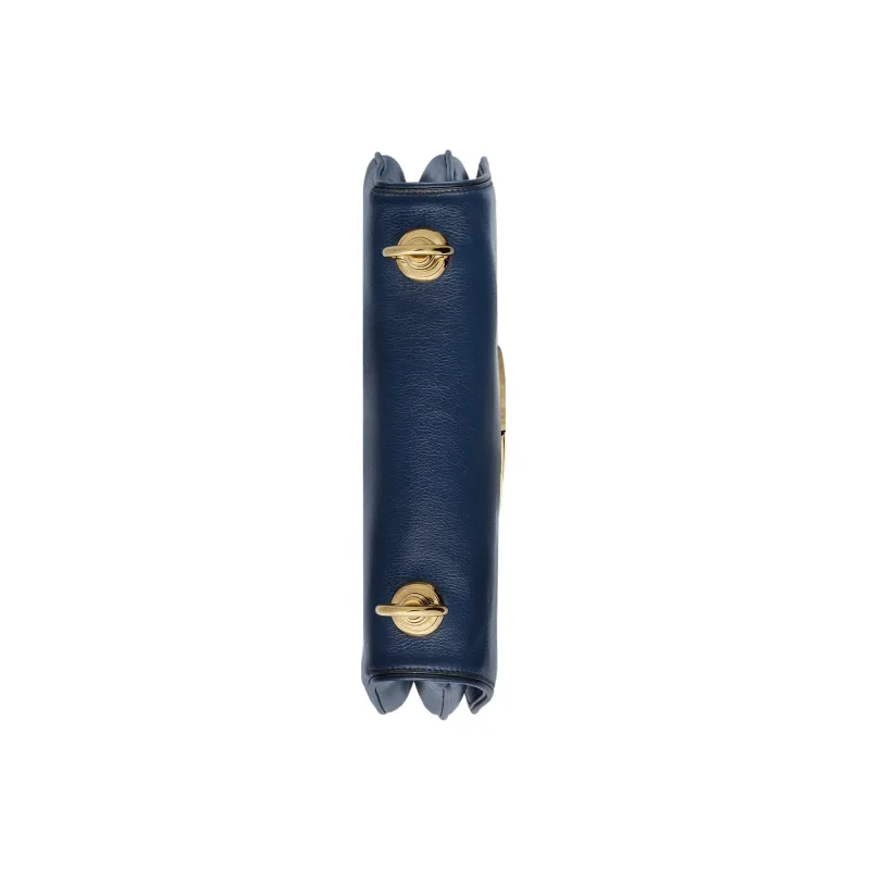 GUCCI Blondie Leather Shoulder Bag, Crossbody Bag, Handbag Small Size Women's Blue-6