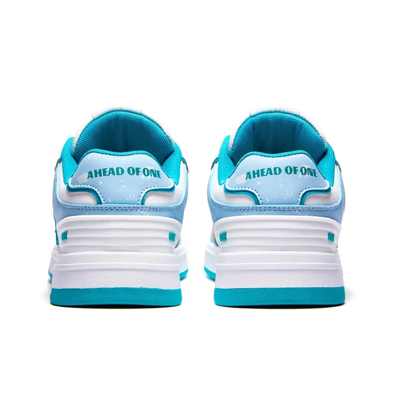 A1 Blue And White Porcelain Coverage Abrasion Resistant Height Increasing Low Top Skateboard Shoes Unisex-4